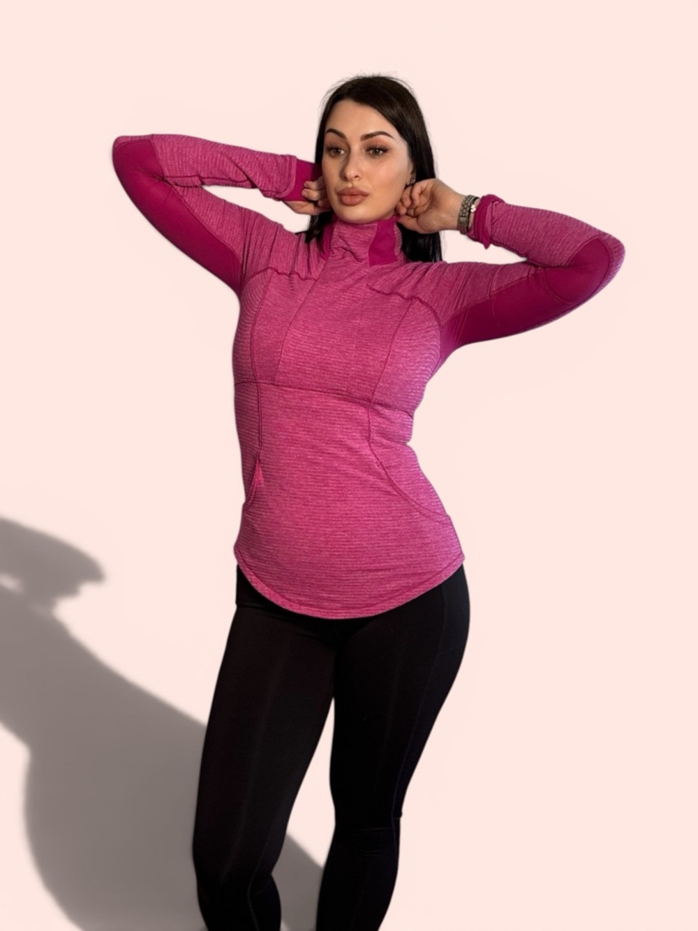 Lululemon Pink Half Zip Pullover Size 6